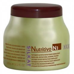 Крем-компресс для обесцвеченных, сухих и ломких волос N3 Silkat Nutritivo Bes