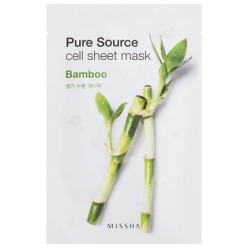 Маска для лица на тканевой основе MISSHA Pure Source Cell Sheet Mask (Bamboo)