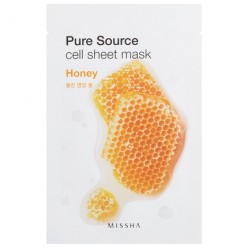 Маска для лица на тканевой основе MISSHA Pure Source Cell Sheet Mask (Honey)