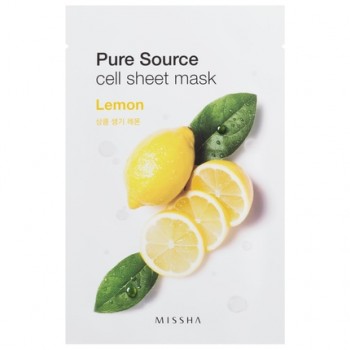 Маска для лица на тканевой основе MISSHA Pure Source Cell Sheet Mask (Lemon)