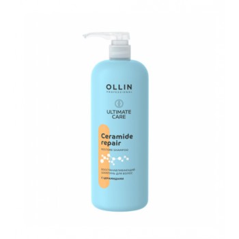 Восстанавливающий шампунь для волос с церамидами Ollin Ultimate Care