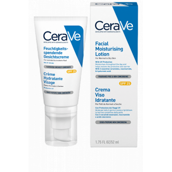 Лосьон увлажняющий для нормальной и сухой кожи лица SPF 25 CeraVe