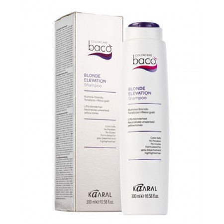 Шампунь для светлых волос и тонировки седых волос с антижелтым эффектом Blonde Elevation Shampoo Baco ML 