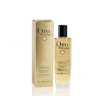 Puro Флюид для волос с аргановым маслом и микрочастицами золота Fanola Oro Therapy 24k Oro