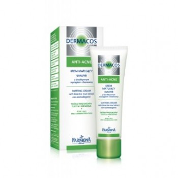 Dermacos Придающий матовость крем дневной UVA/UVB Anti-Acne Matting day cream with bioactiv mud extract Farmona