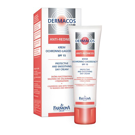 Крем защитно-тонизирующий дневной SPF15 Dermacos Anti-Redness Protective and smoothing day cream SPF15