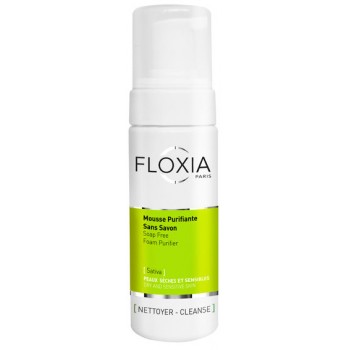 Sativa Dry and Sensitive skin Очищающая пенка для лица без содержания мыла для сухой и чувствительной кожи Floxia (Франция) NEW!