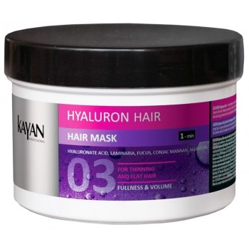 Маска для тонких и лишенных объема волос Hyaluron Hair KAYAN Professional