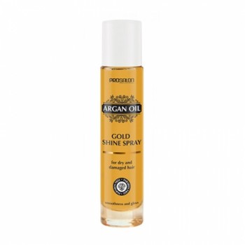 Блеск-спрей для волос с аргановым маслом Gold shine apray for dry hair Argan oil ProSalon Professional